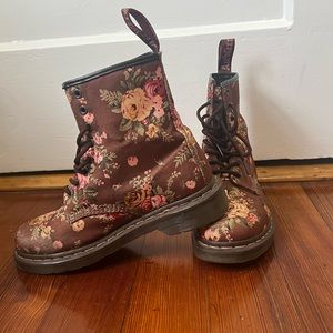 Dr. Martens brown floral 1460 boots